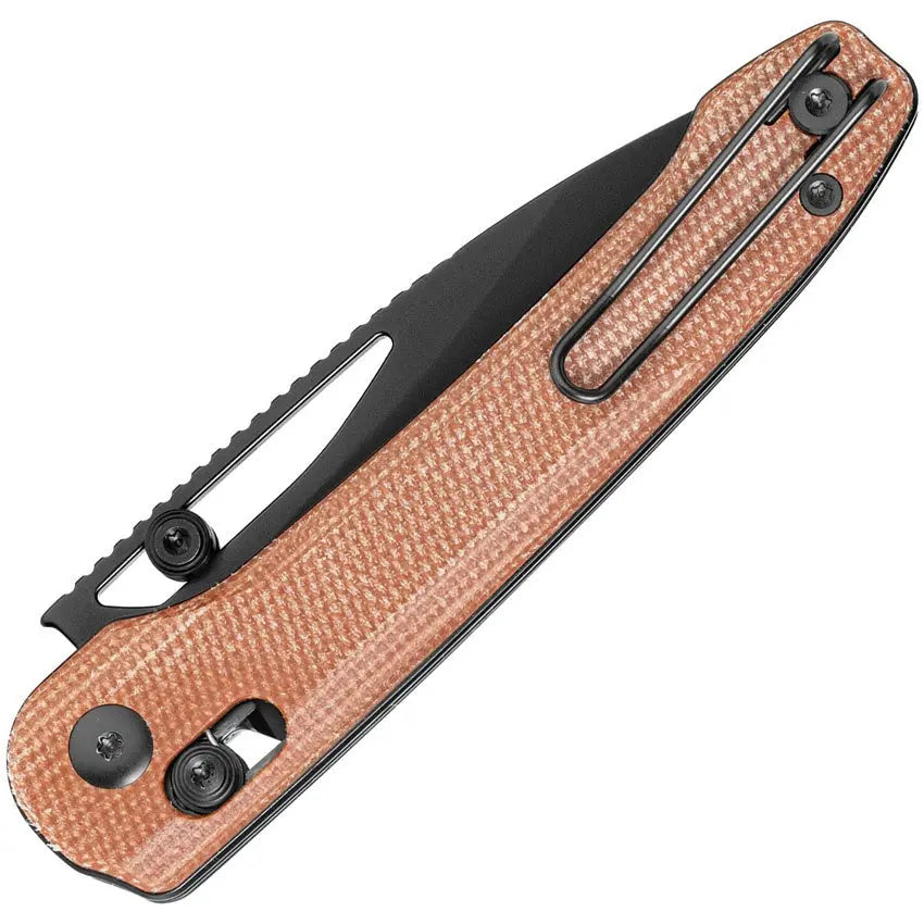 Bestech Brown Micarta Cobber Bar Lock Folding Knife