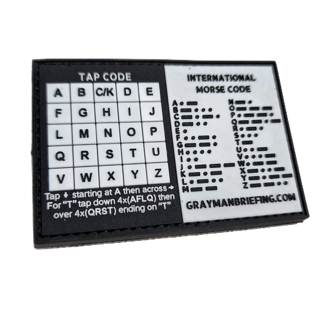 Storage Pocket Patch: Morse and Tap Code