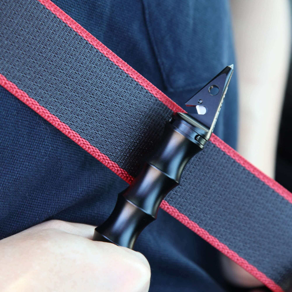 Stinger Whip Car Emergency Tool with Seat Belt Cutter and Window Breaker (Elite Edition, Black)