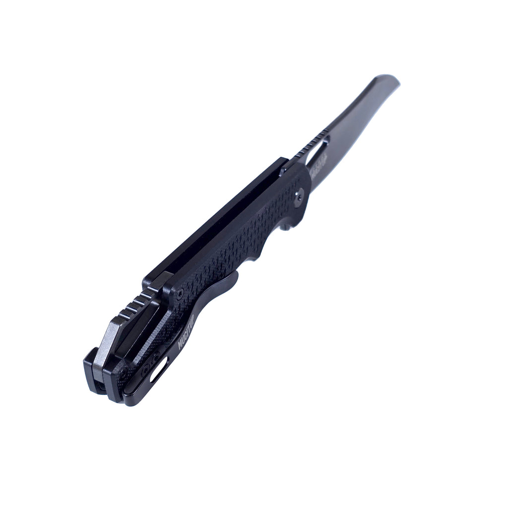 MUCITUP Ceros Blackout Edition – D2 DLC Rhino-Horn Blade | G10 Handle | Liner Lock EDC