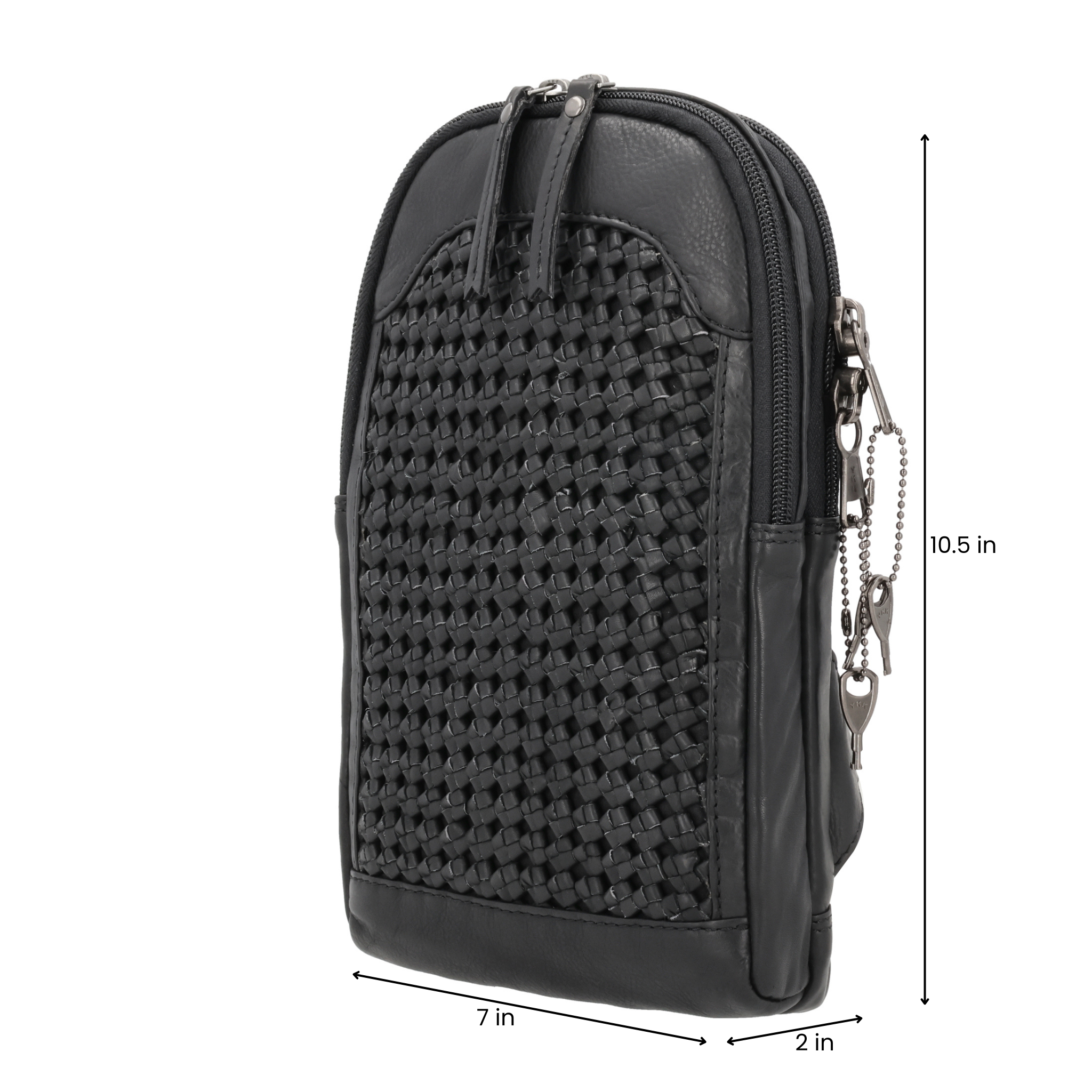 Concealed Carry Bristol Sling Leather Backpack by Lady Conceal
