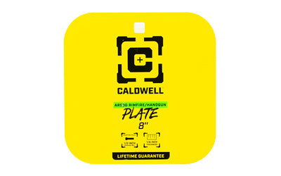 Caldwell AR500 Rimfire/Handgun Gong |  1/4" Steel Target |  8" Square |  Yellow