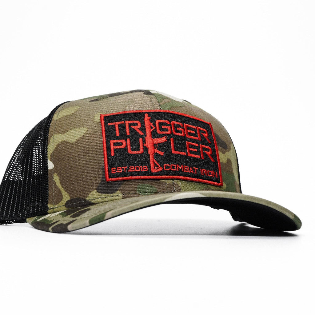 Trigger Puller Red Patch Mid-Profile Mesh Snapback Hat