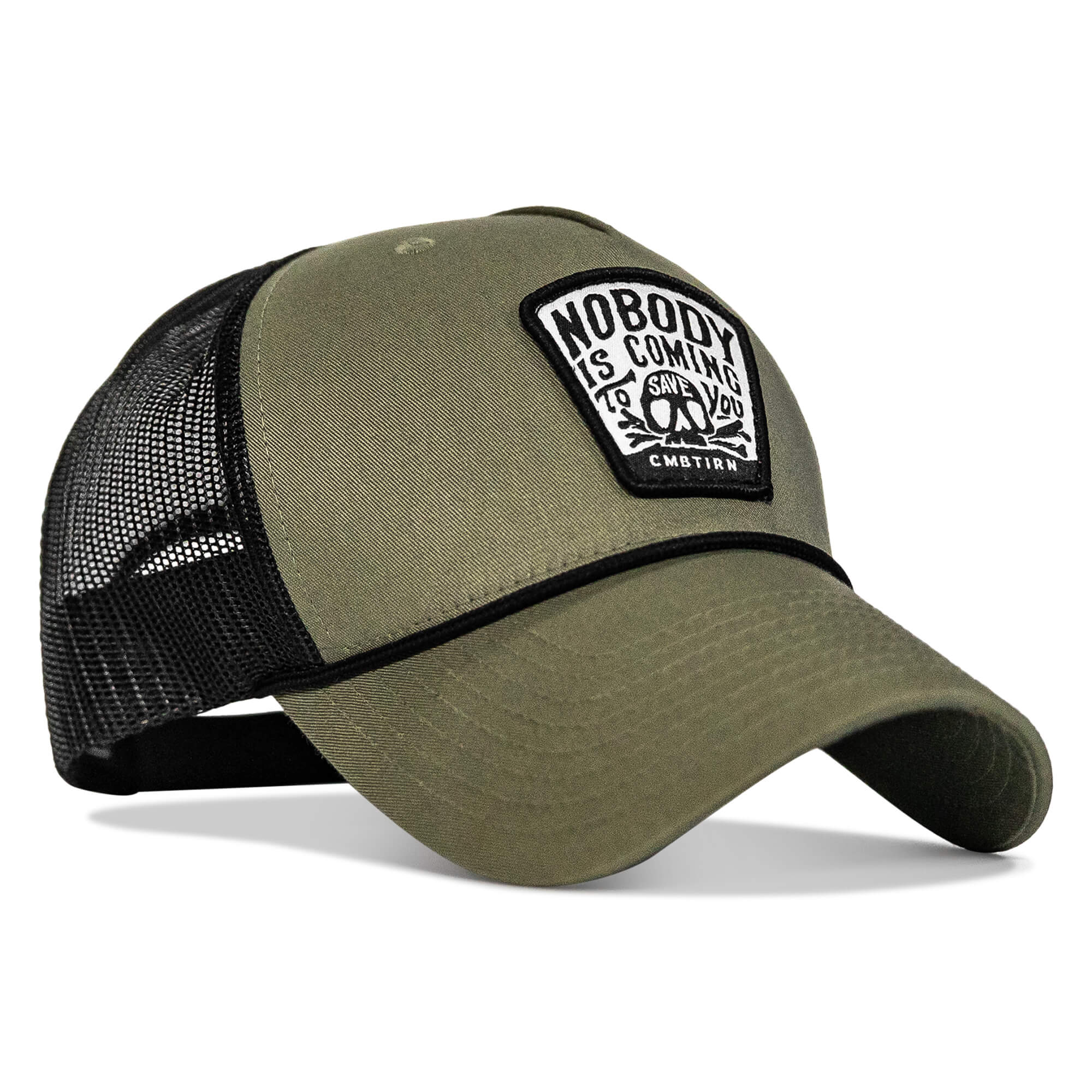 Nobody Is Coming To Save You Skull Patch Rope Snapback