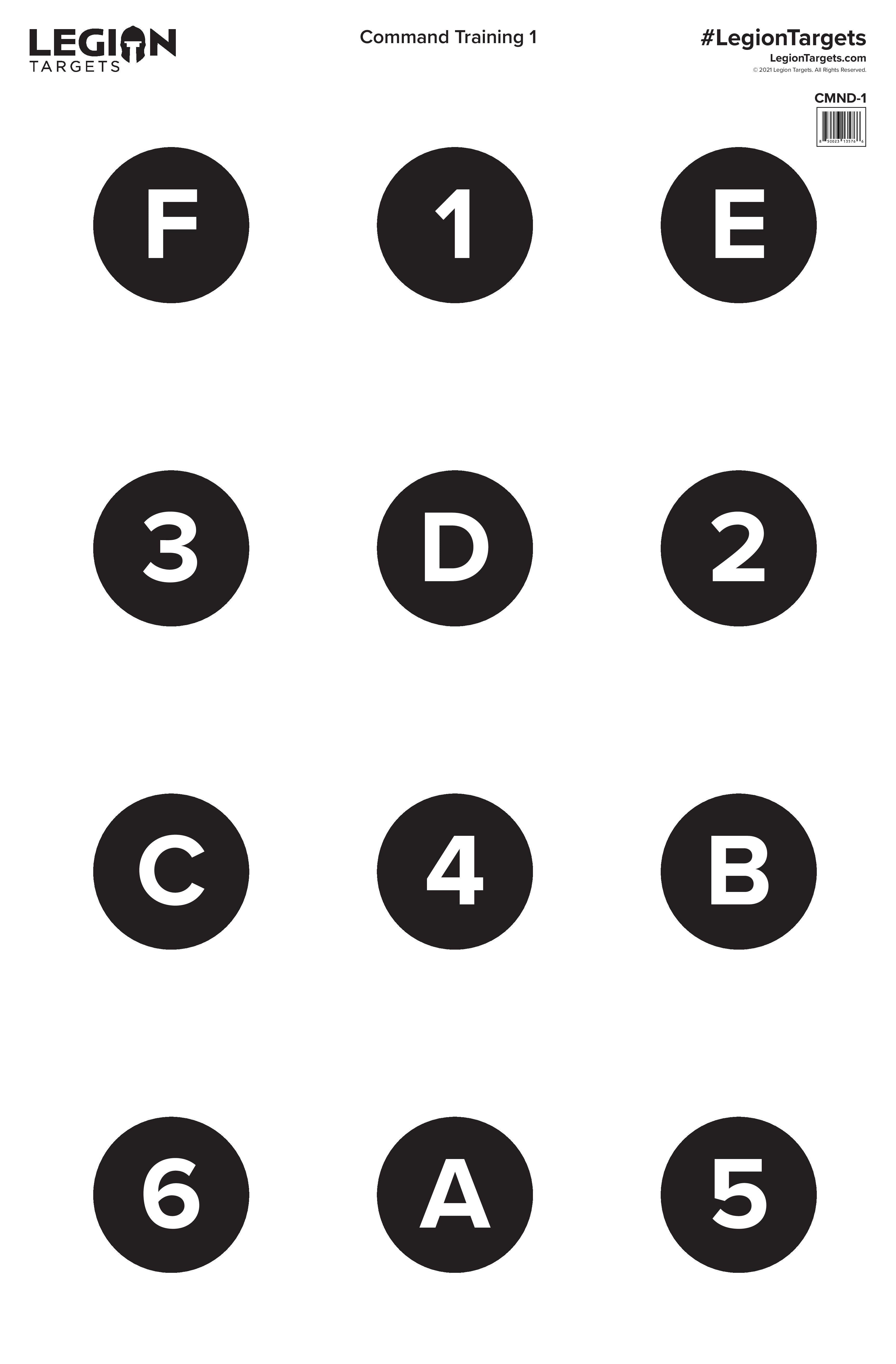 Command Training Target 1 (25 Count) - Starting at $1.75/Target