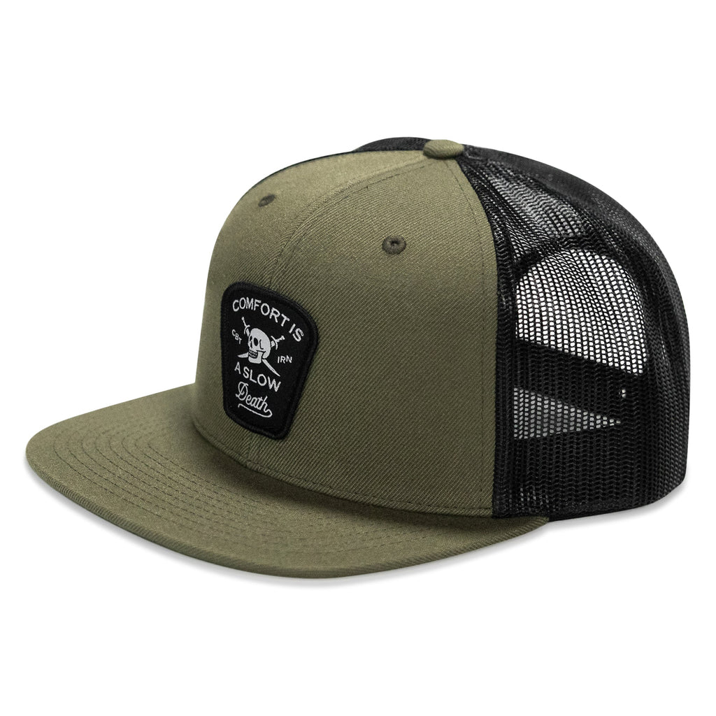 Comfort Is A Slow Death Patch Flatbill Snapback Hat
