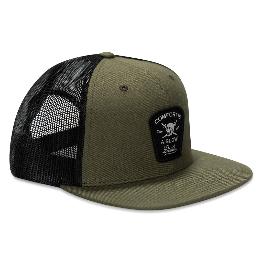 Comfort Is A Slow Death Patch Flatbill Snapback Hat