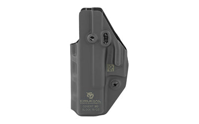 Crucial Concealment Covert IWB |  Inside Waistband Holster |  Ambidextrous |  Kydex |  Black |  Fits Glock 19