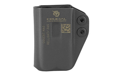 Crucial Concealment Covert Mag |  Inside Waistband Mag Pouch |  Ambidextrous |  Kydex |  Black |  Fits Springfield Hellcat/Sig Sauer P365 Magazines