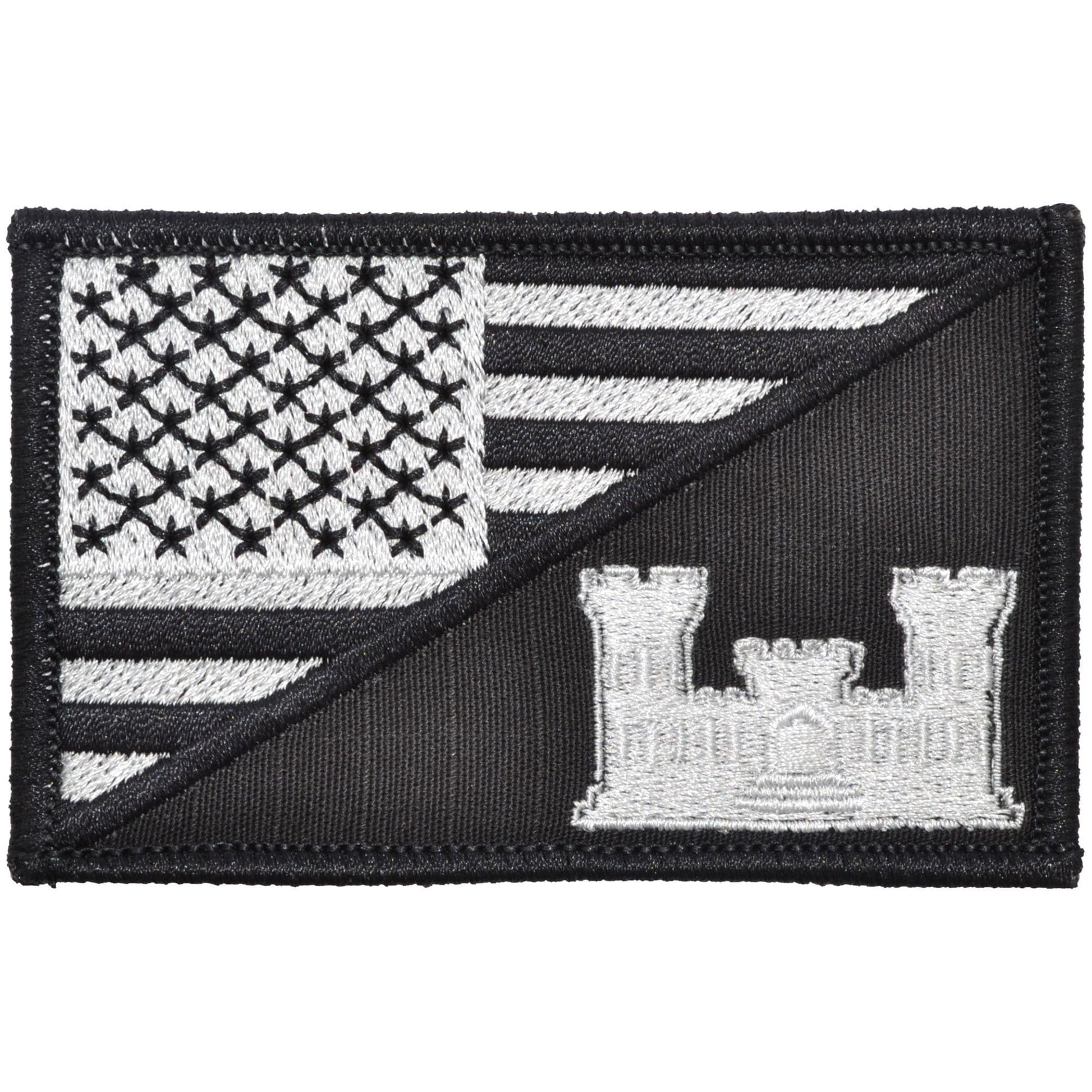 Army Engineer Castle USA Flag - 2.25x3.5 Patch