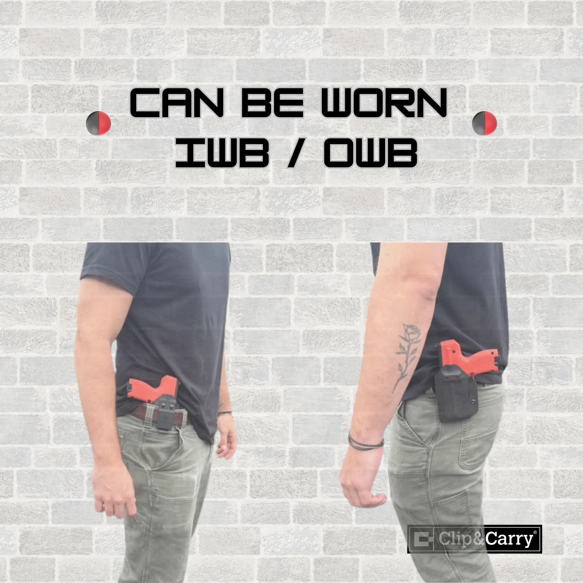 IWB/OWB Kydex Holster for Byrna CL – Ambidextrous | RMR Optic Compatible
