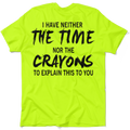 Crayons - Safety Yellow Pocket T-Shirt