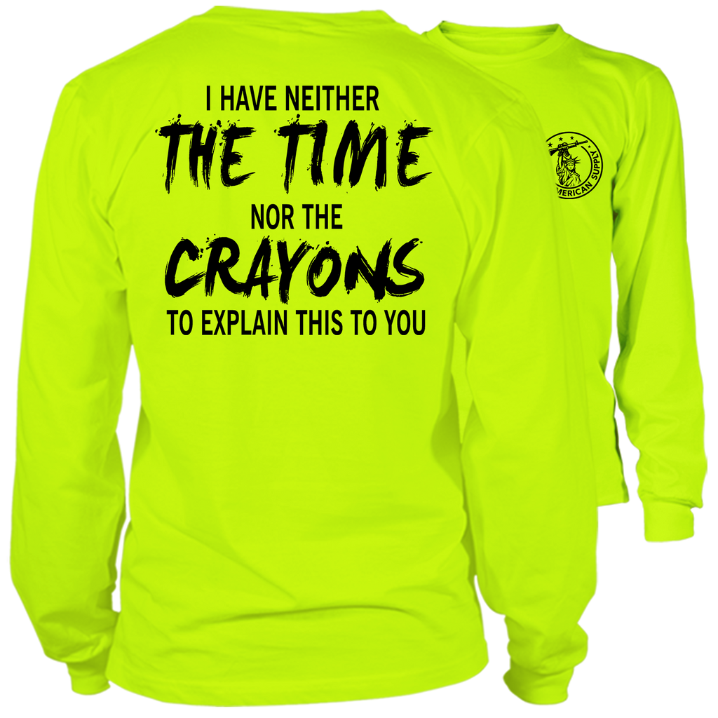 Crayons - Long Sleeve Hi-Vis Safety Yellow Shirt