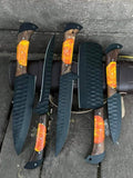 Custom Handmade Damascus Cooking Knife Set - 8” to 13” Blades