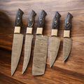 Custom Kitchen Knives Set – Handcrafted Damascus Steel for Holiday Cooking