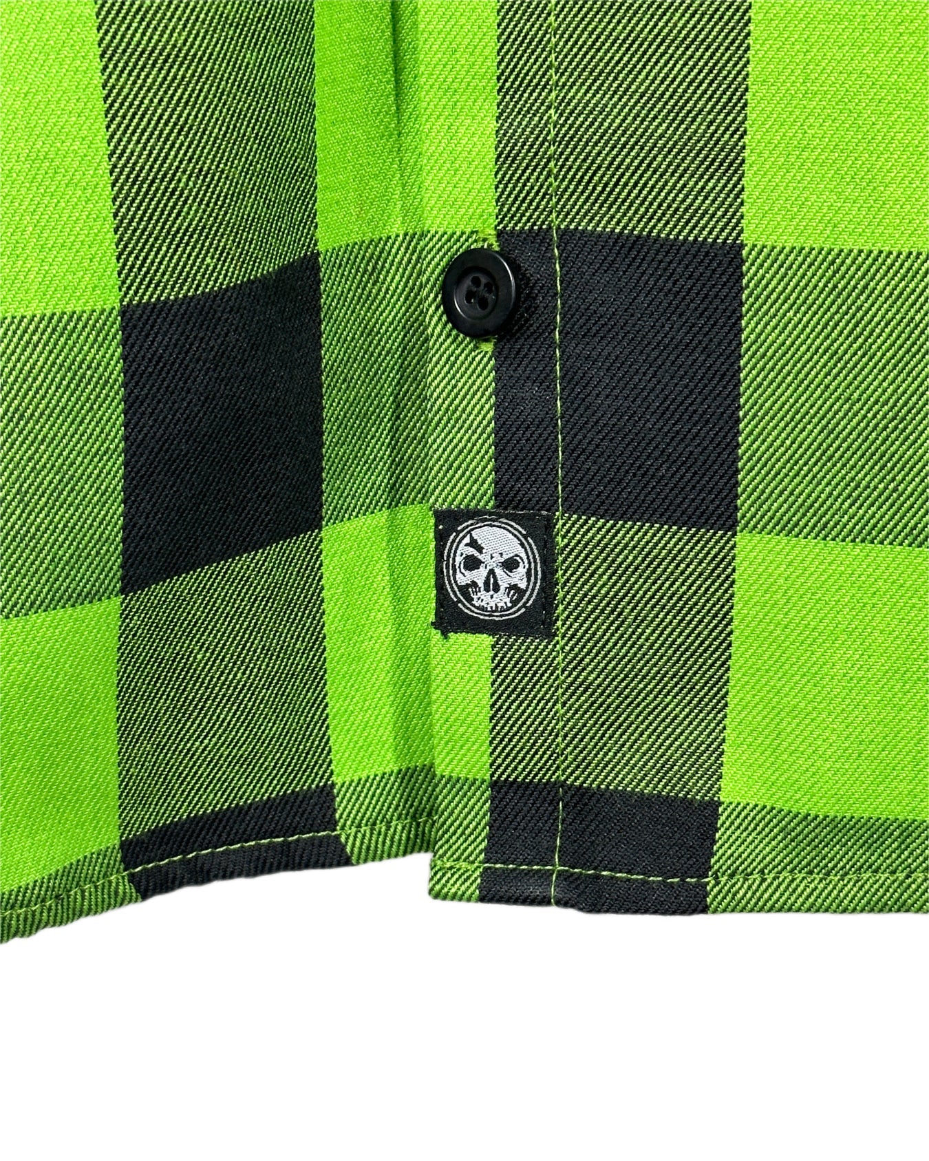 The "Incredible H" Green & Black Flannel (Hidden Snap Collars)