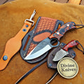 Finger Hole Rasp Skinner & Neck Knife – Paired Set for Field Work