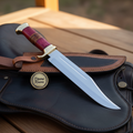 D2 Steel Razor Sharp Bowie with Red Handle