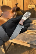 Anvilwood Hunter's Blade 9" Handmade High Carbon Stag Horn Handle