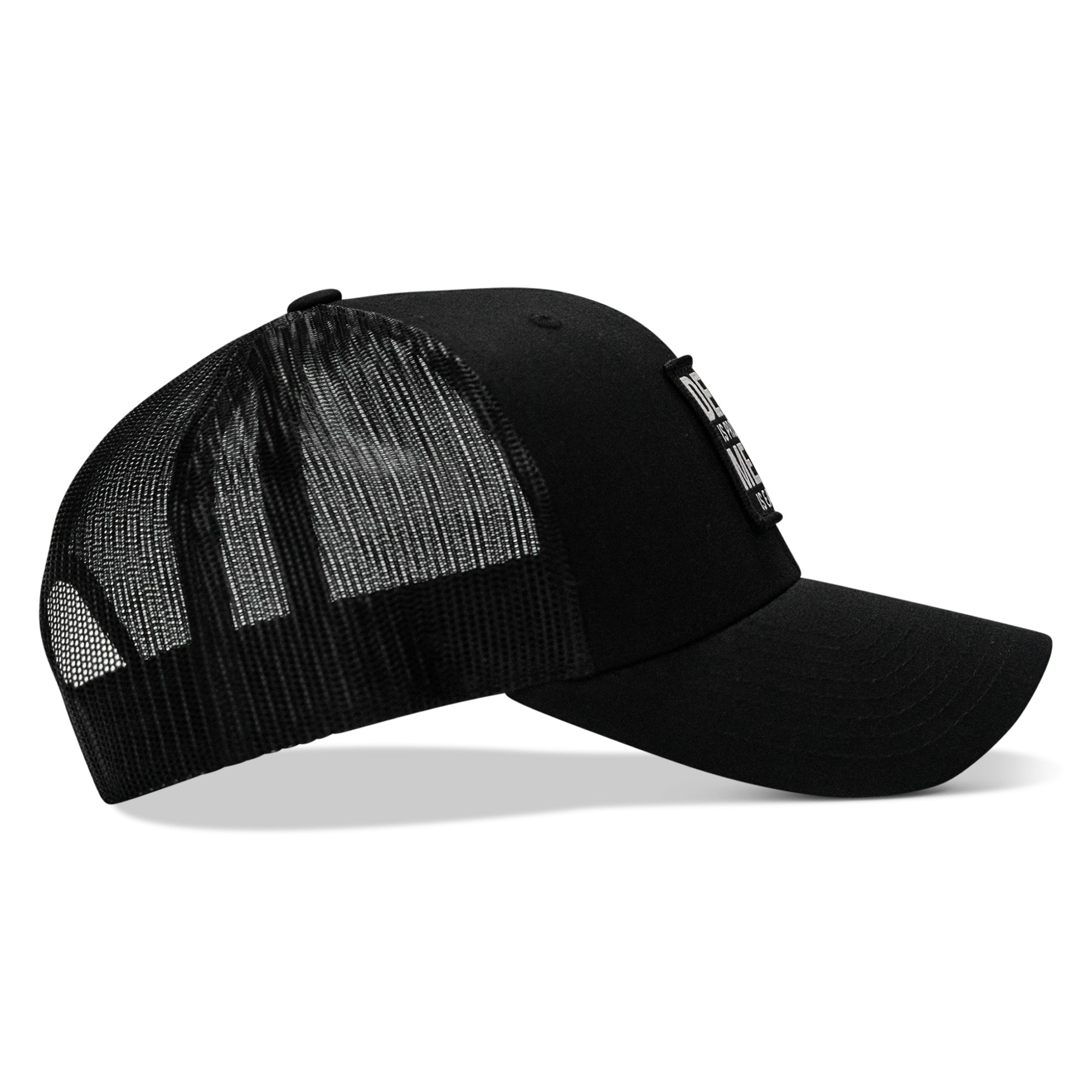 Death Is Promised. Mercy Is Earned Patch Snapback Hat