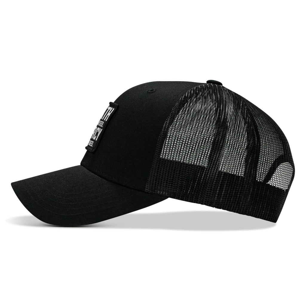 Death Is Promised. Mercy Is Earned Patch Snapback Hat
