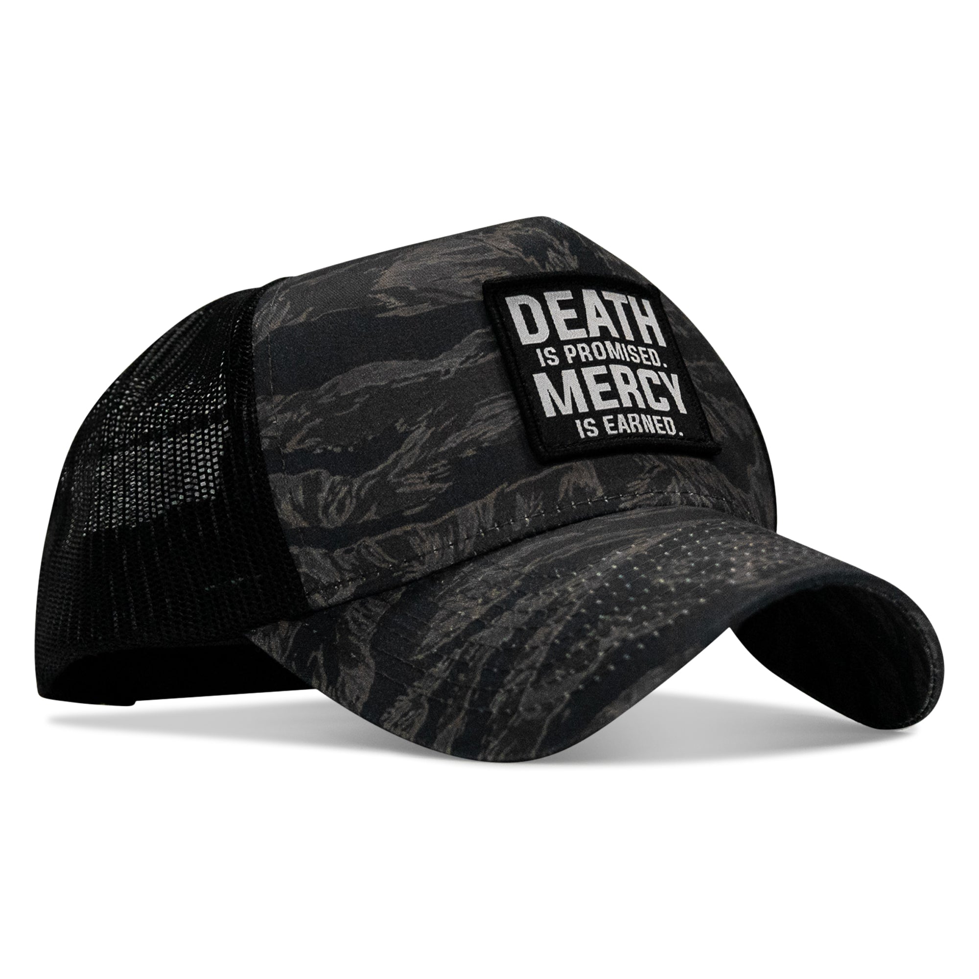 Death Is Promised. Mercy Is Earned Patch Five Panel Breacher Snapback Hat