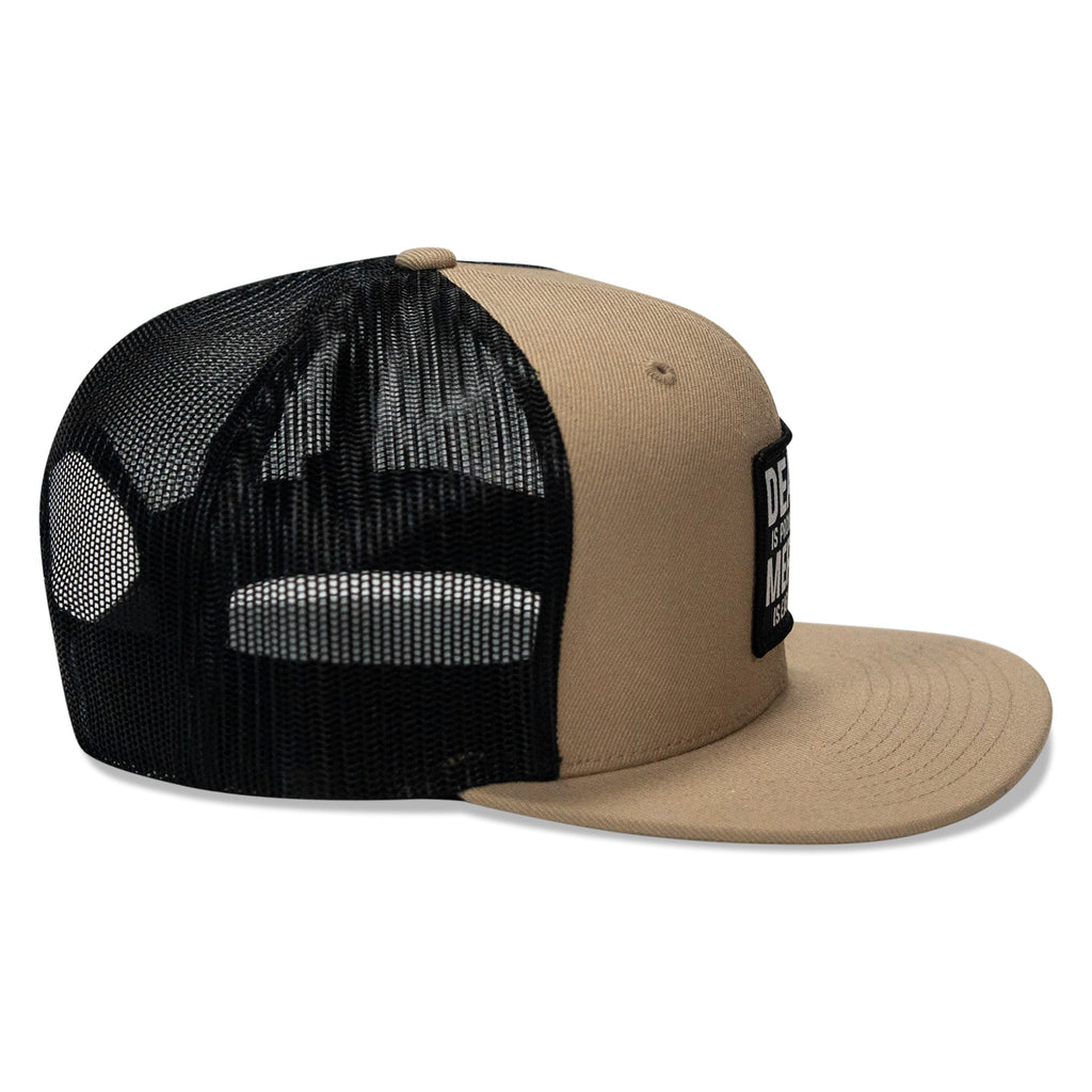 Death Is Promised. Mercy Is Earned Patch Flatbill Hat