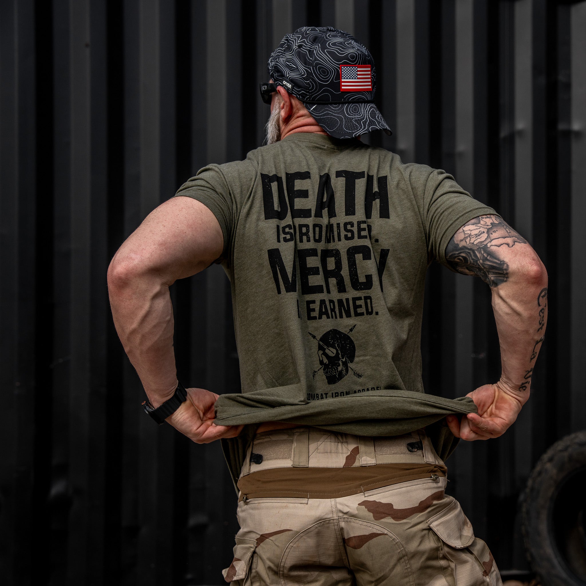 Death Is Promised. Mercy Is Earned Men's T-Shirt