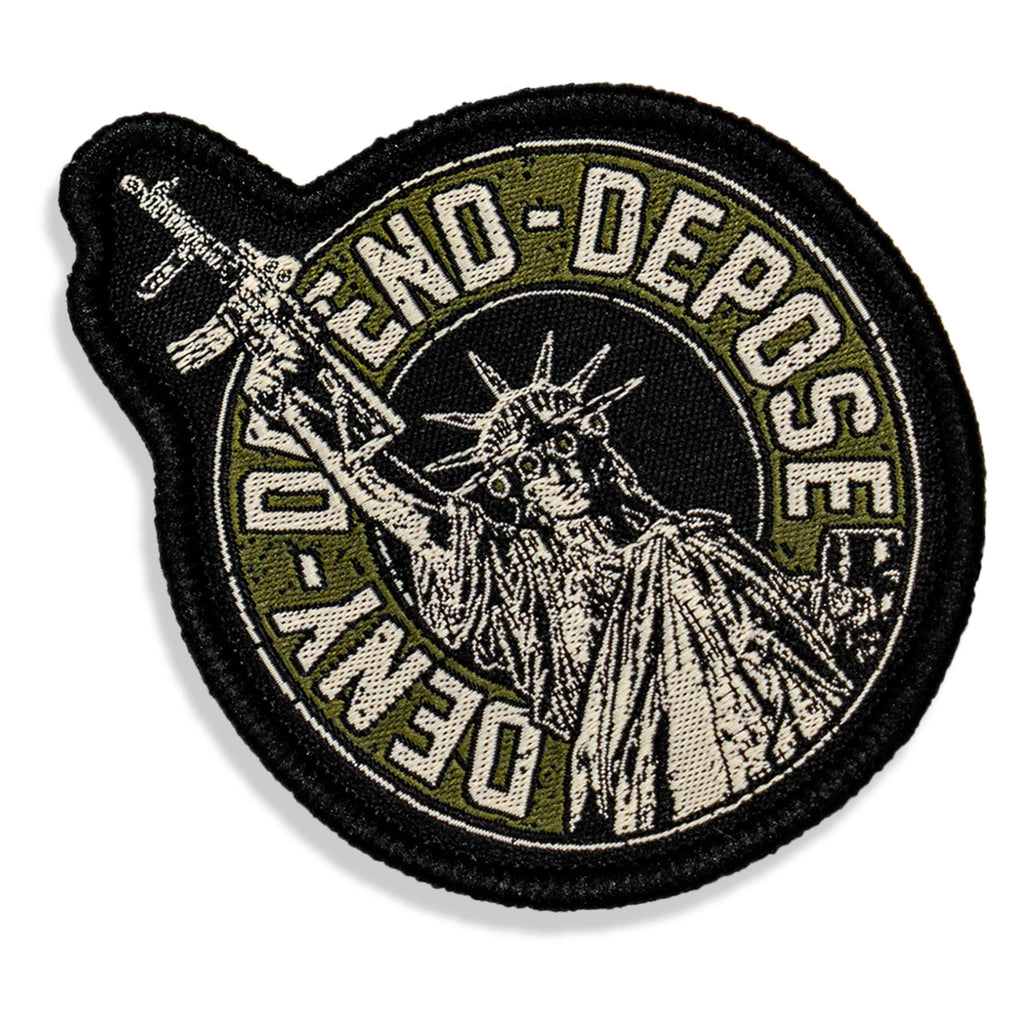 Deny. Defend. Depose. Velcro Patch