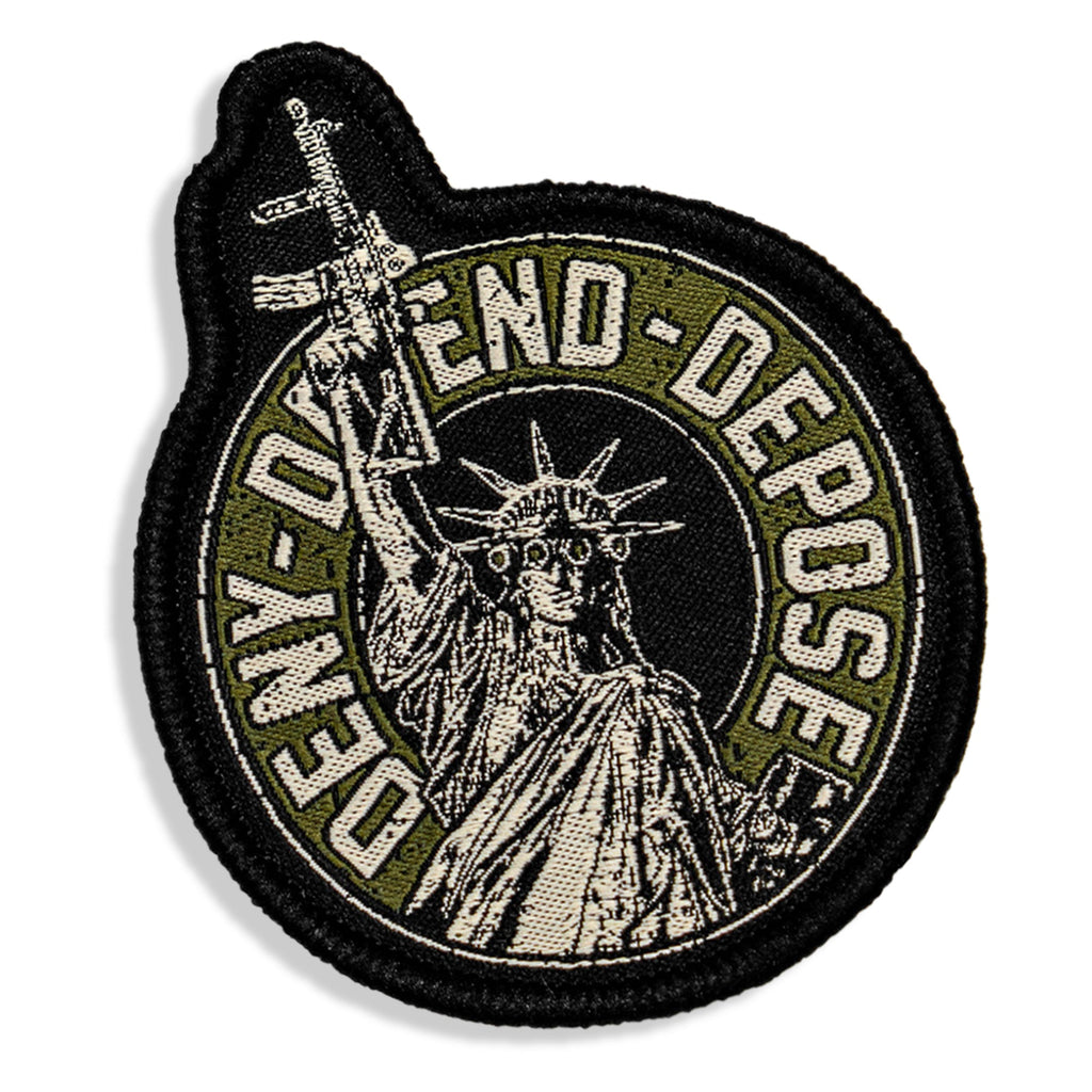 Deny. Defend. Depose. Velcro Patch