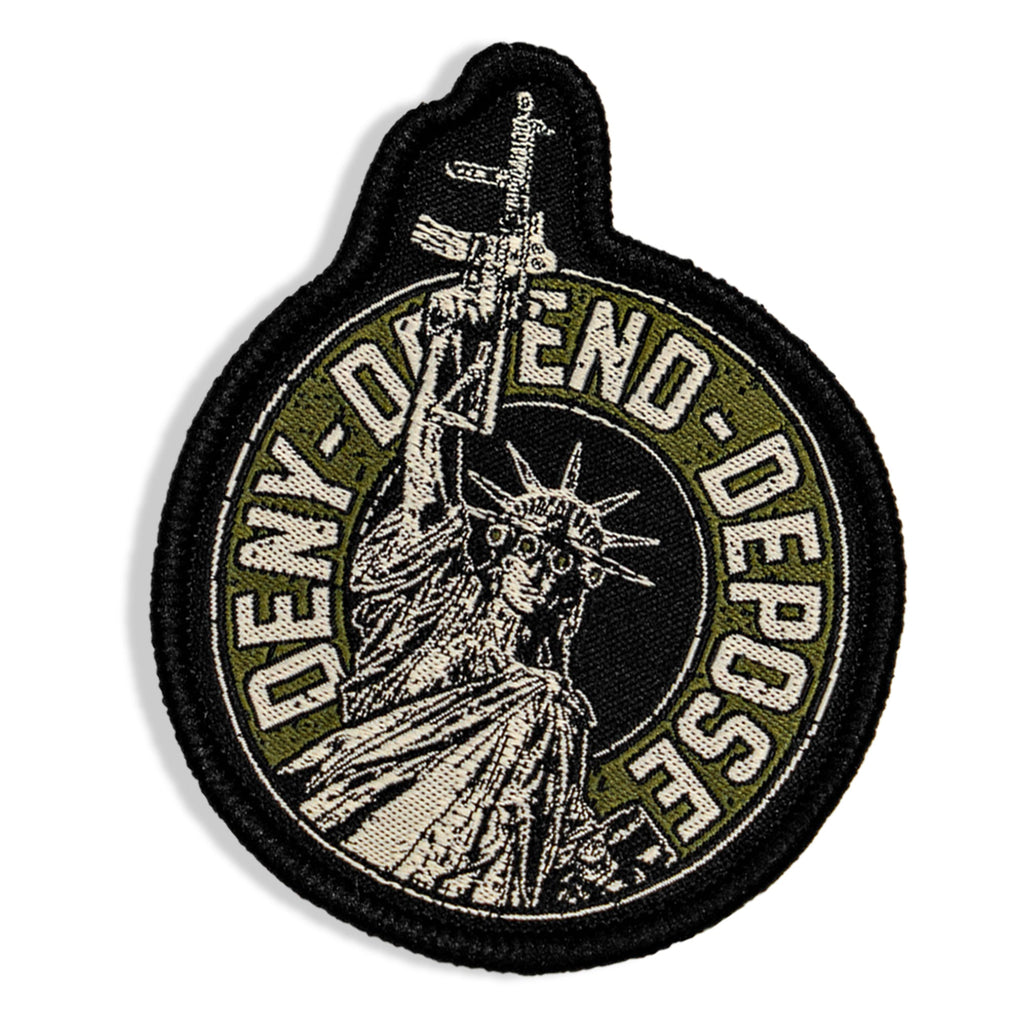 Deny. Defend. Depose. Velcro Patch