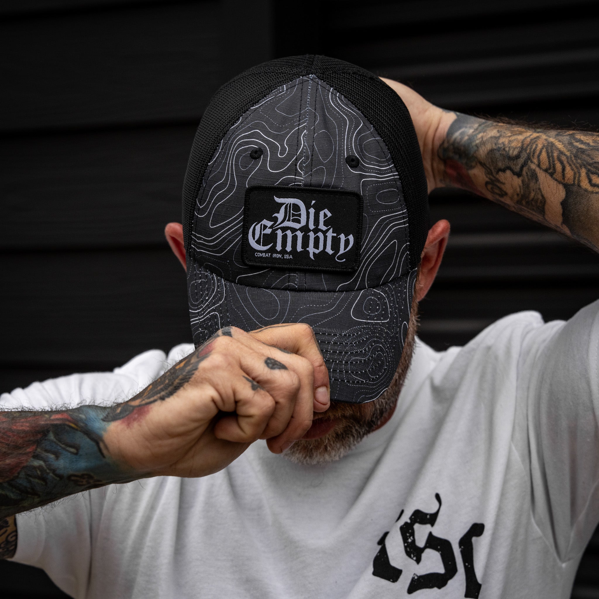 Die Empty Black Patch. Tactical Ripstop Mesh Snapback Hat