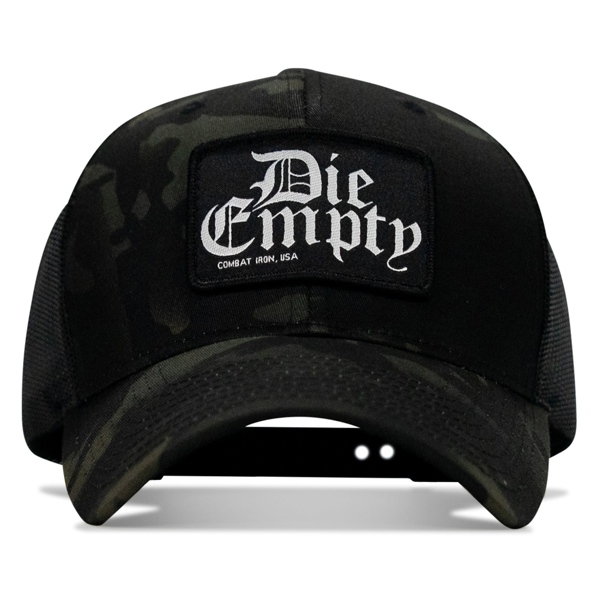 Die Empty Black Patch Snapback Hat
