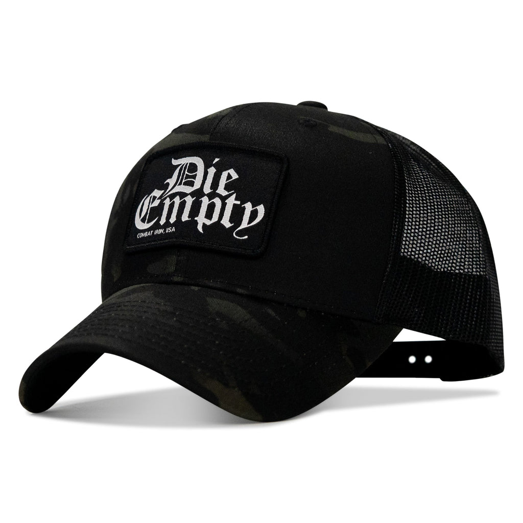 Die Empty Black Patch Snapback Hat