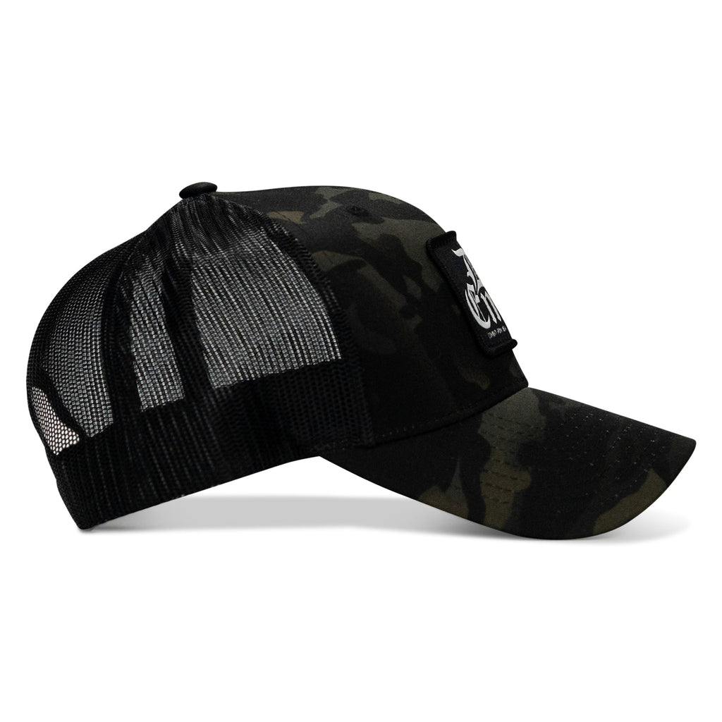 Die Empty Black Patch Snapback Hat