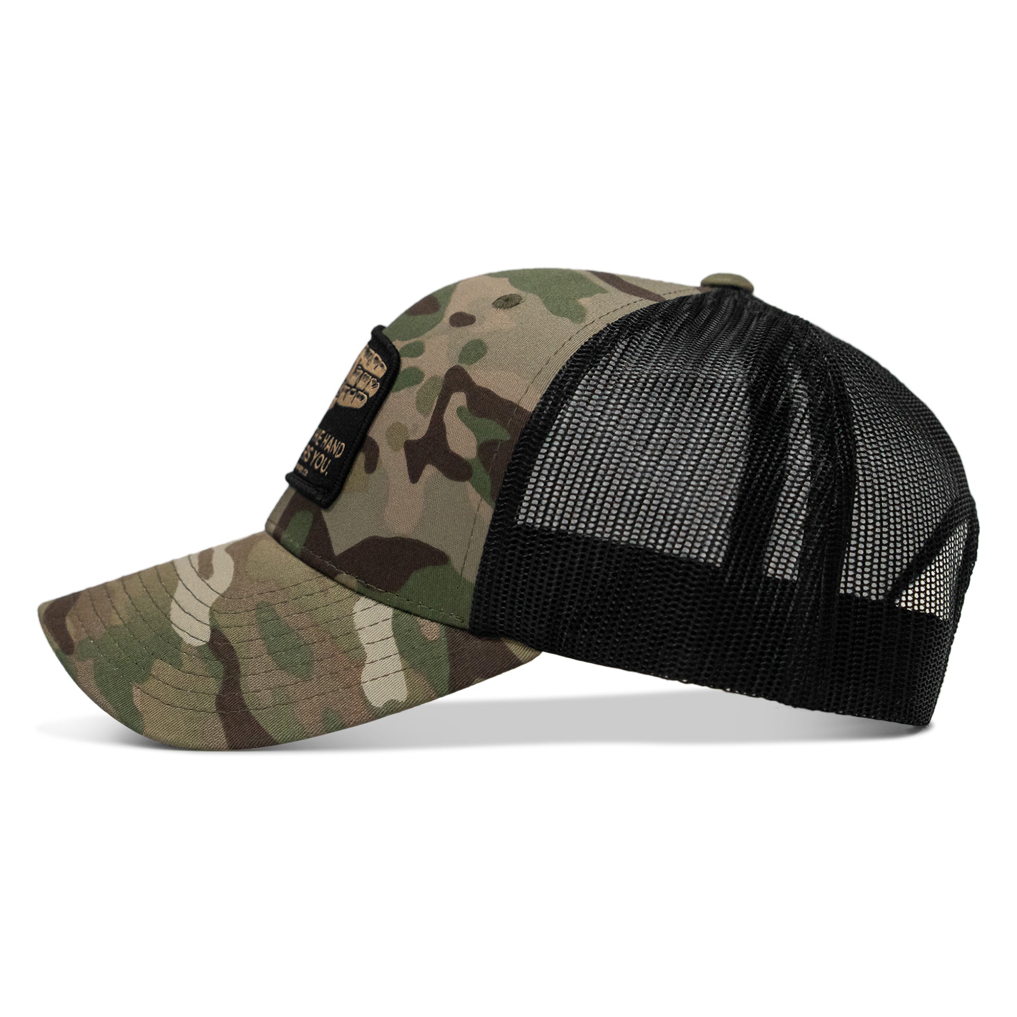 Don't Bite The Hand That Fingers you Patch Snapback Hat