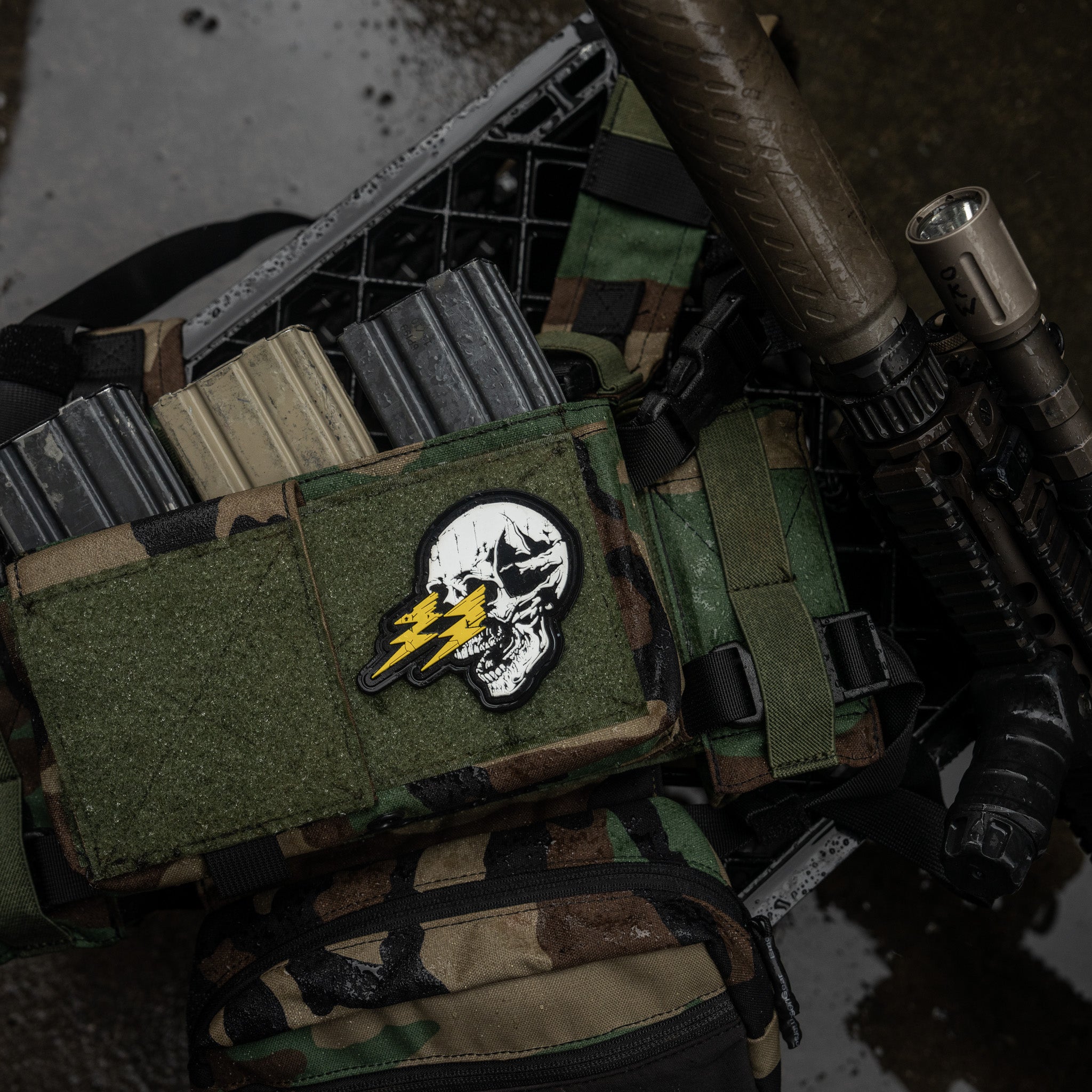 Die with Memories Bolt Skull PVC Patch