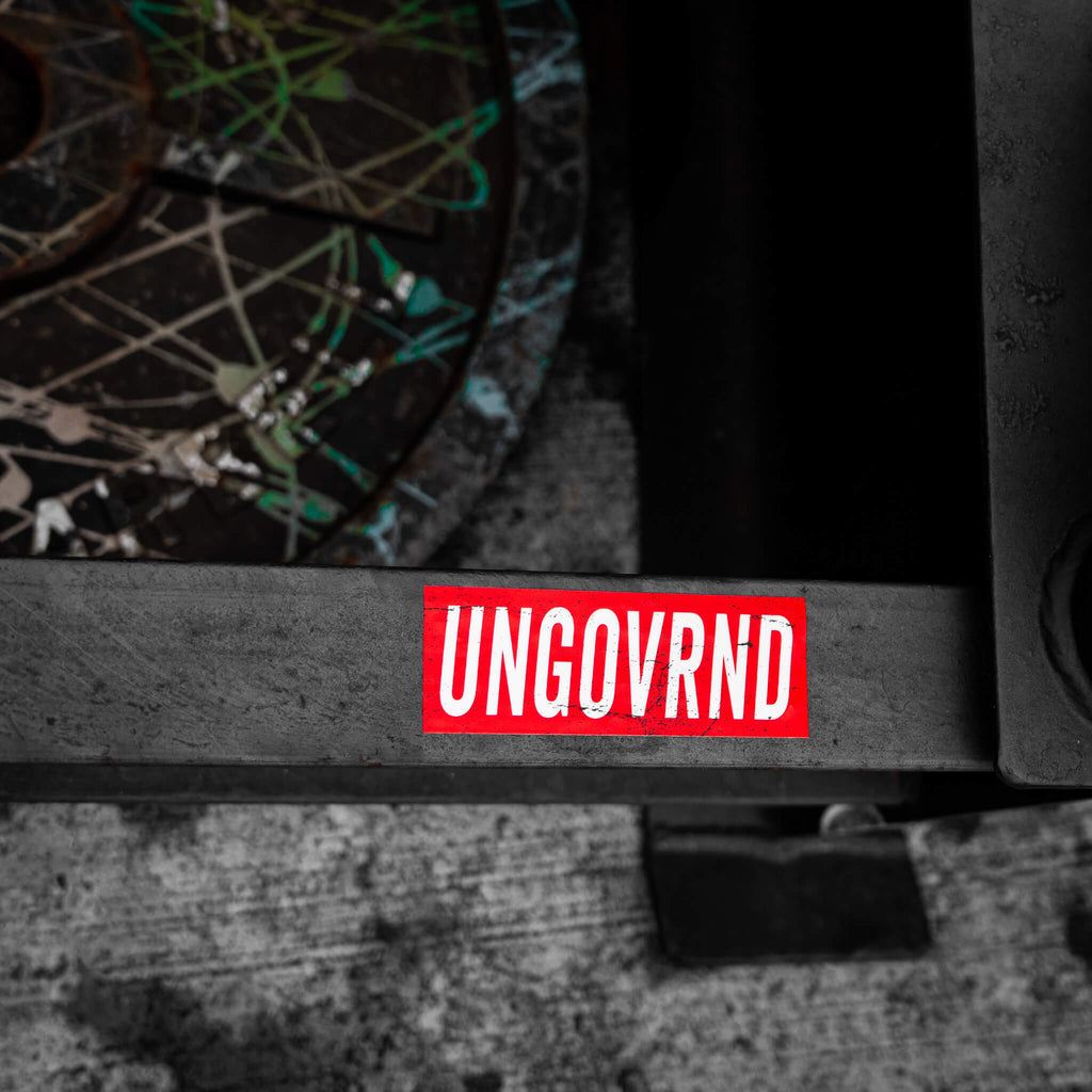 Ungovrnd Distressed Red Decal