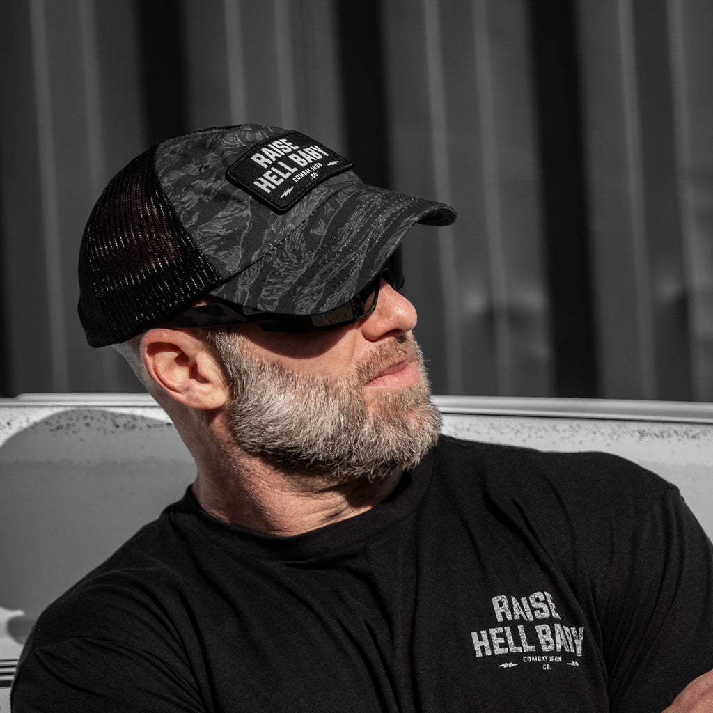 Raise Hell Baby Patch Tactical Ripstop Mesh Snapback Hat