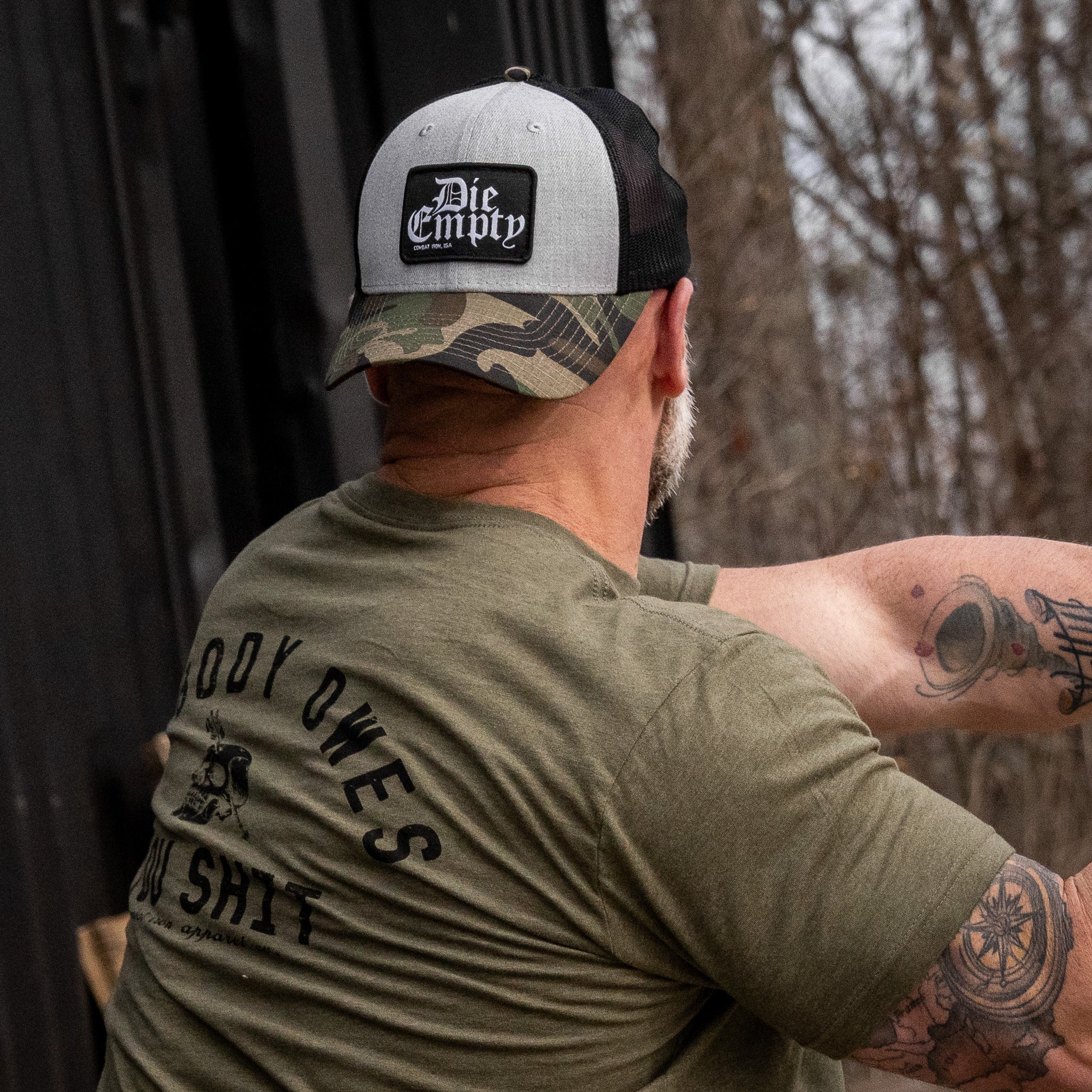 Die Empty Black Patch Snapback Hat