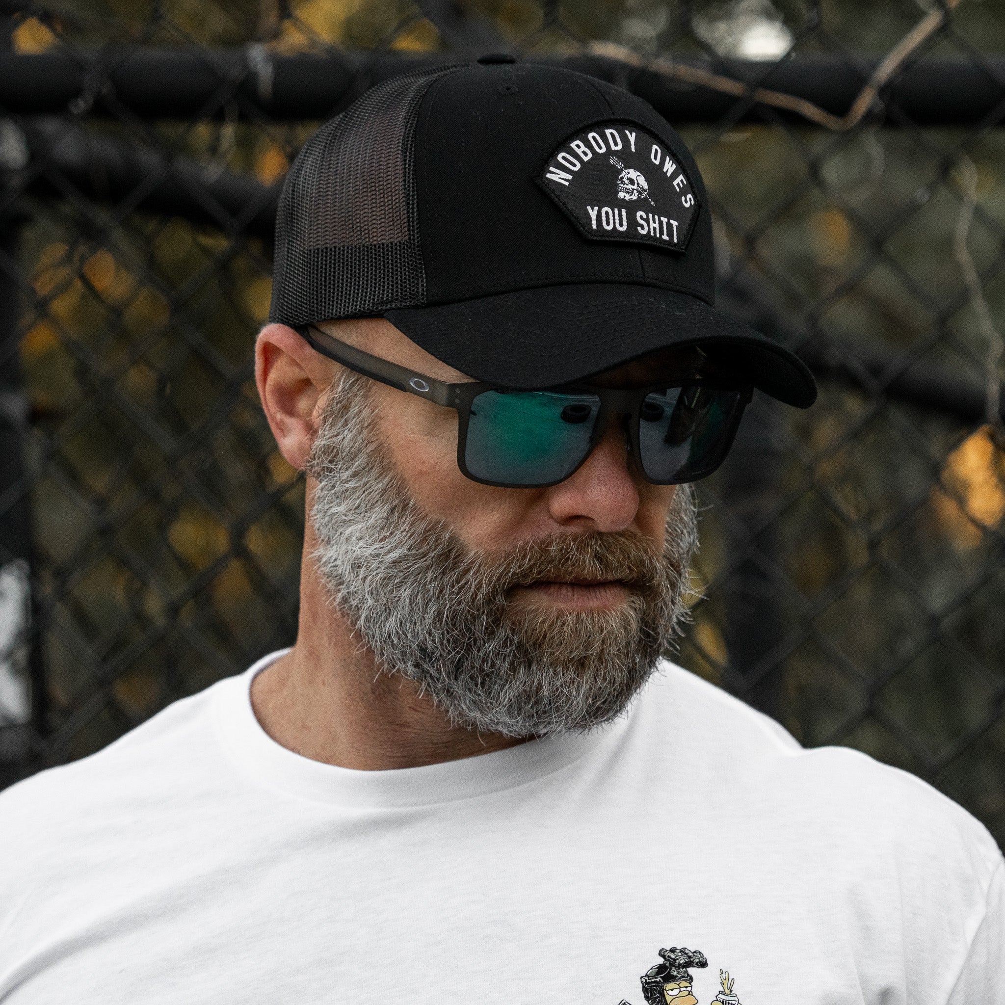 Nobody Owes You Shit Arched Skull Patch Snapback