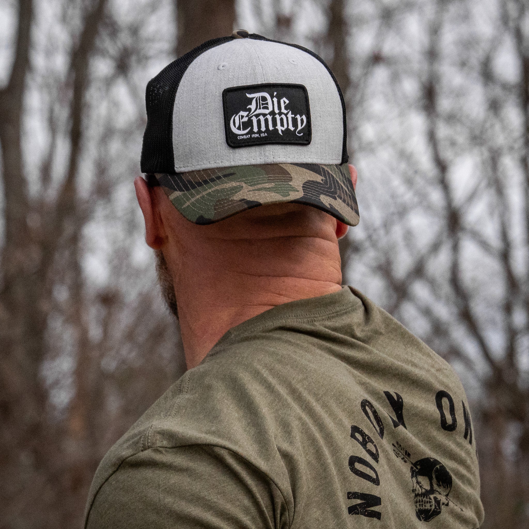 Die Empty Black Patch Snapback Hat