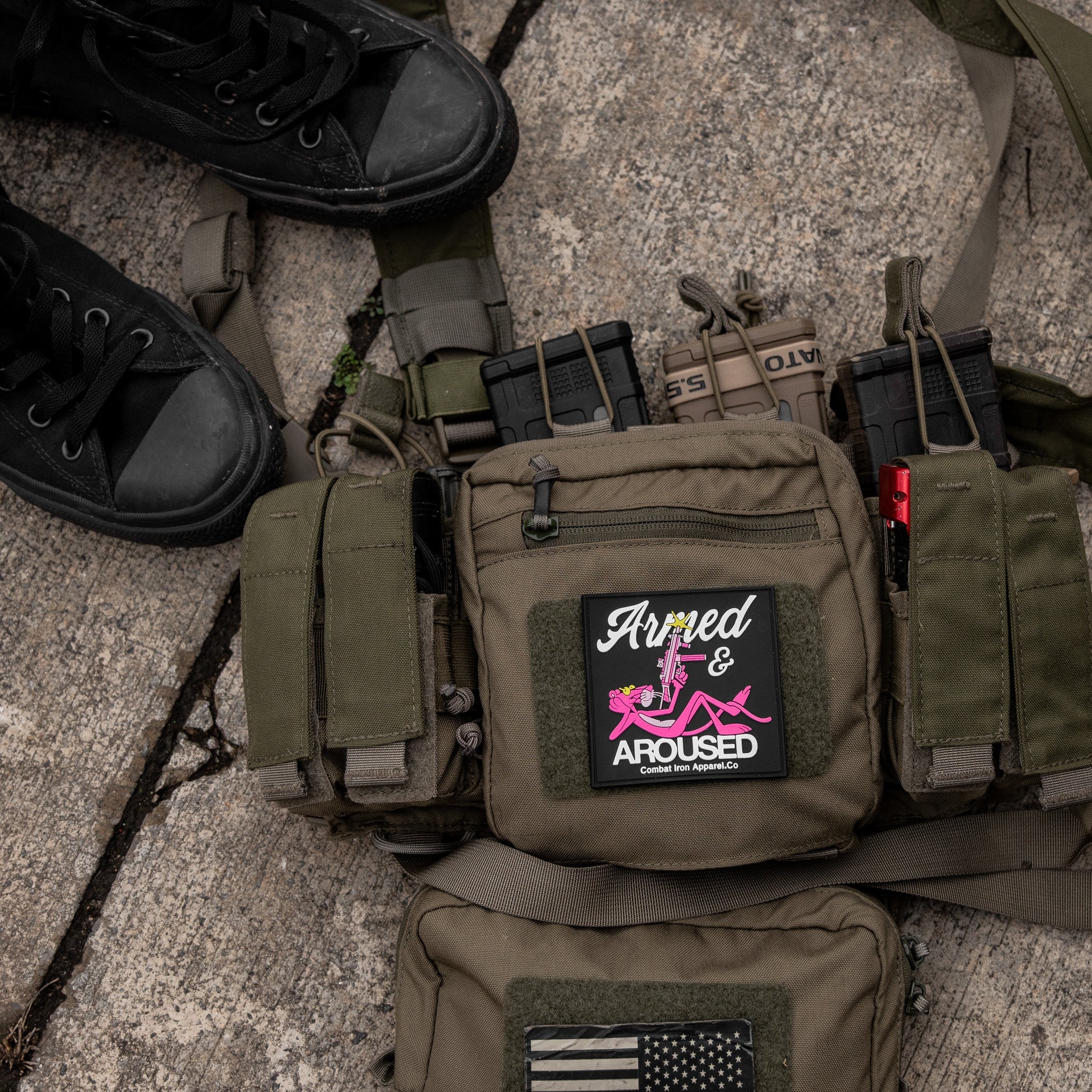 Armed & Aroused PVC Patch