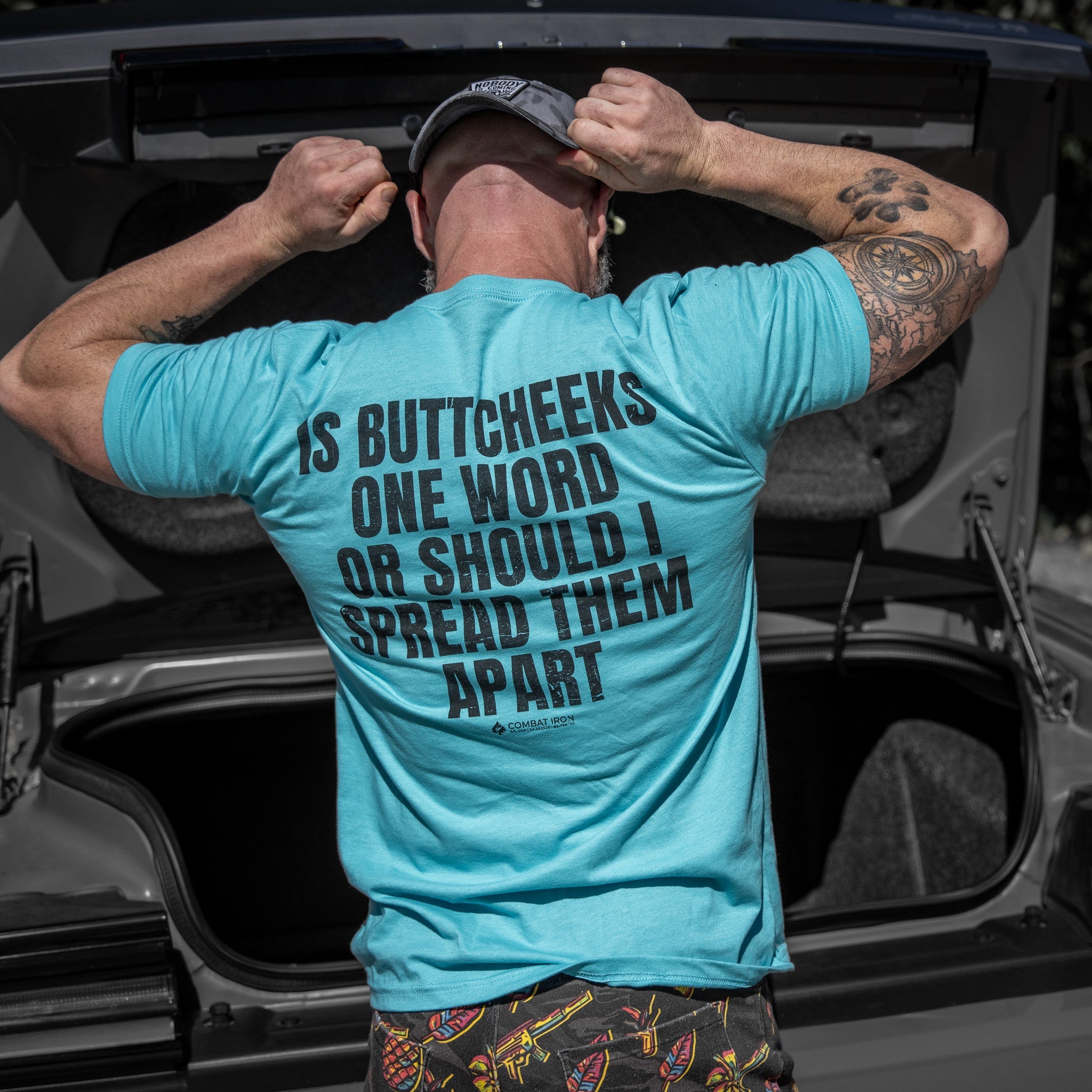 Is Buttcheeks One Word Or Should I Spread Them Apart Men's T-Shirt