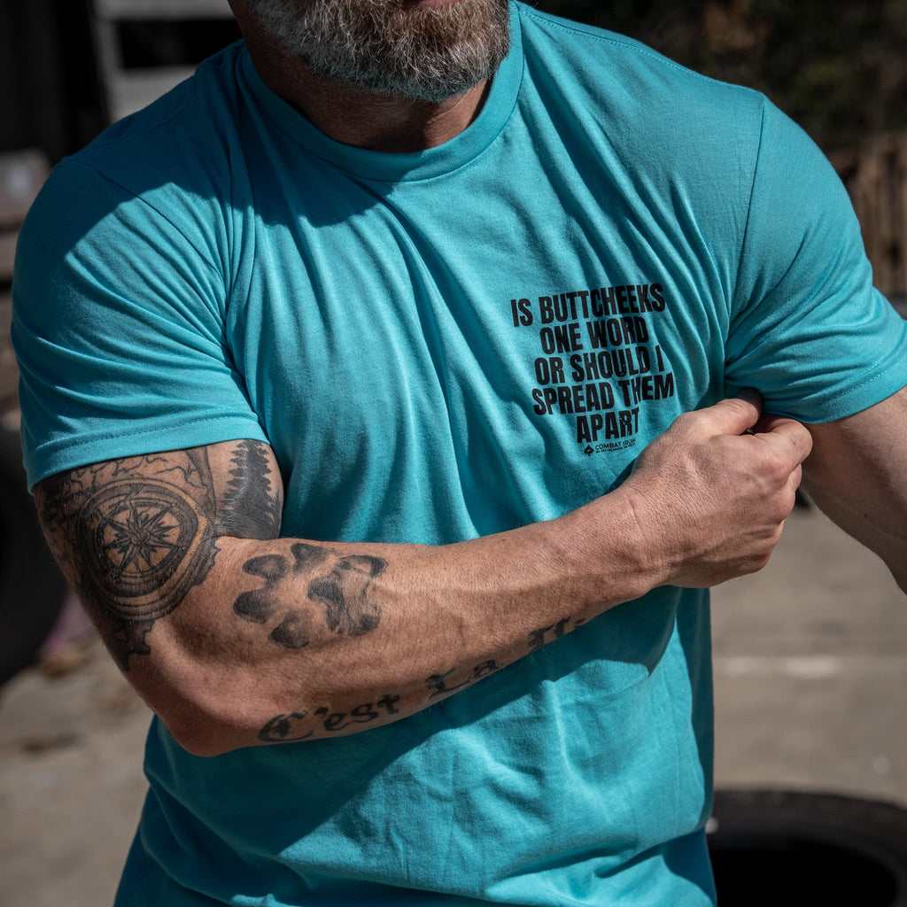 Is Buttcheeks One Word Or Should I Spread Them Apart Men's T-Shirt