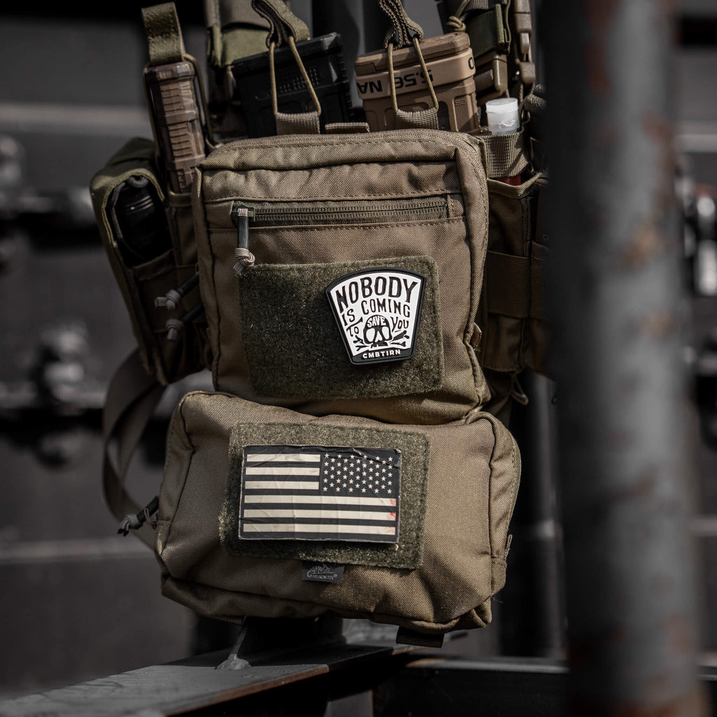 Nobody Is Coming To Save You Skull PVC Velcro Patch
