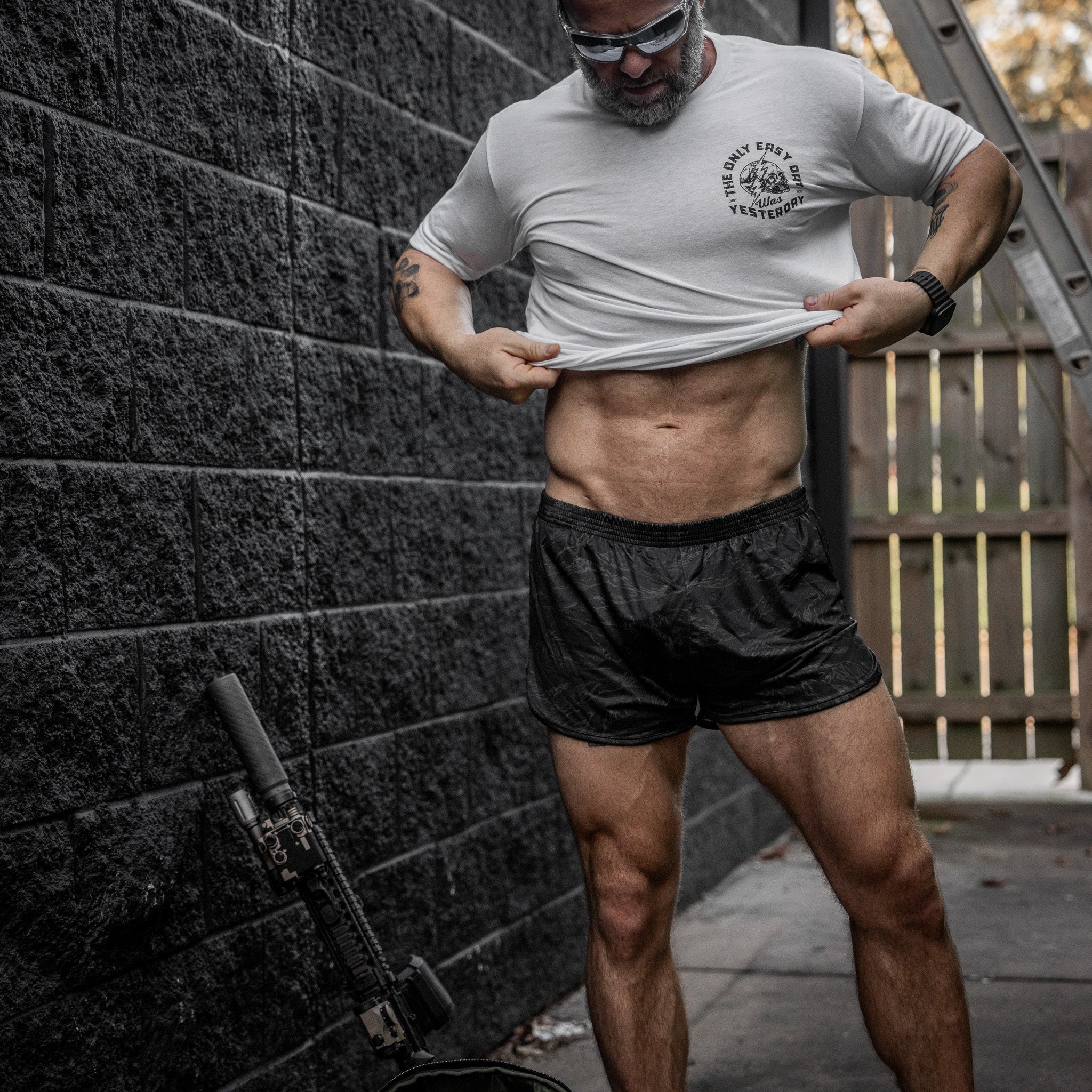 Only Easy Day Was Yesterday Skull Men's T-Shirt