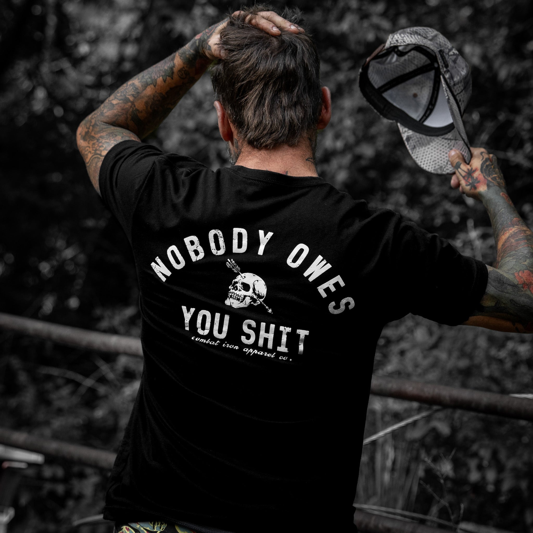 Nobody Owes You Shit Skull Men's T-Shirt