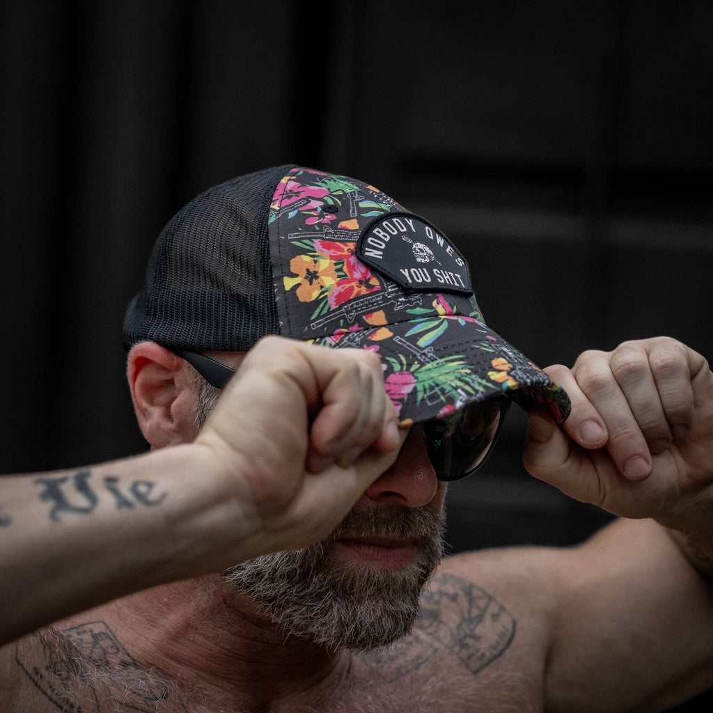 Nobody Owes You Shit Arched Patch Tactical Ripstop Mesh Snapback Hat