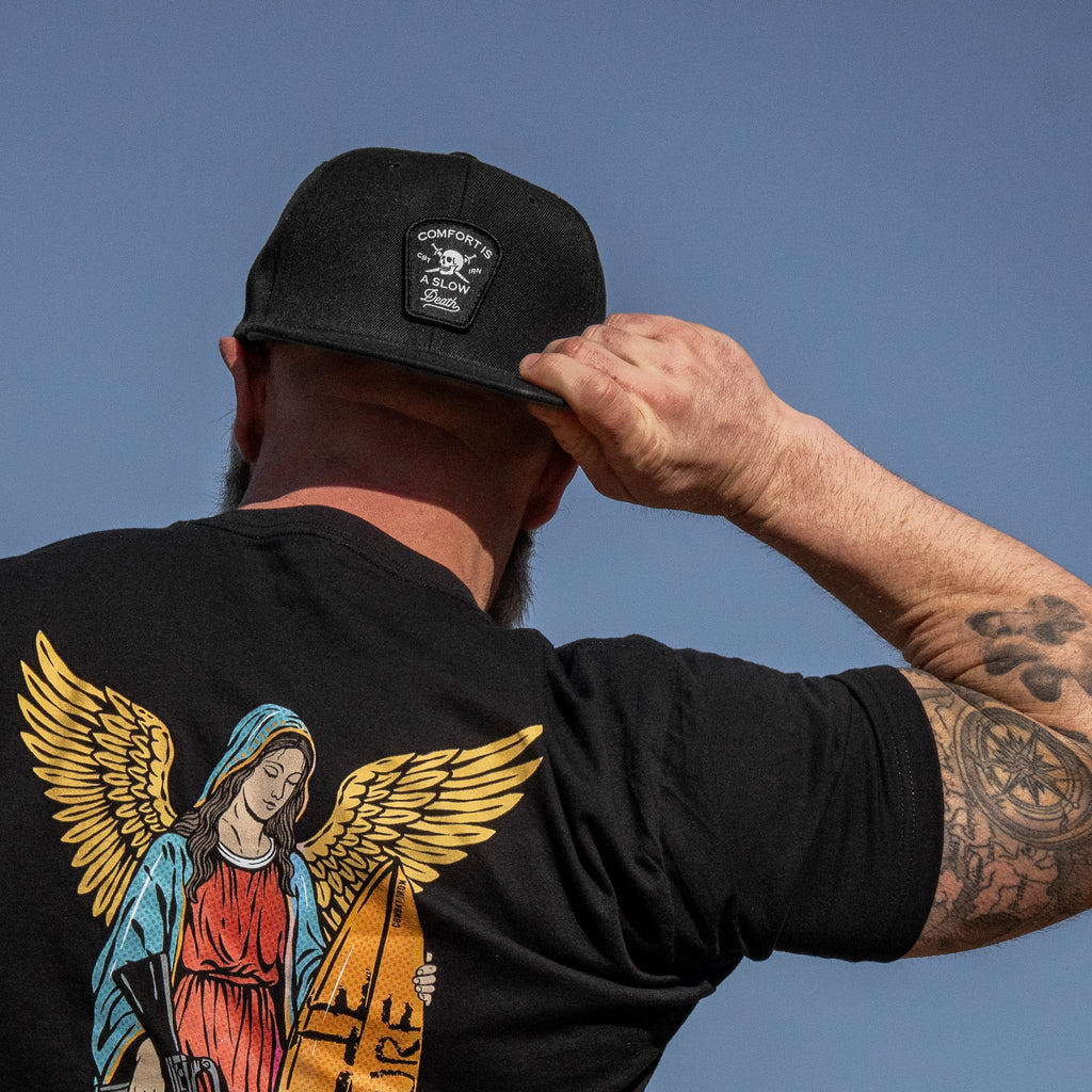 Comfort Is A Slow Death Patch Flatbill Snapback Hat